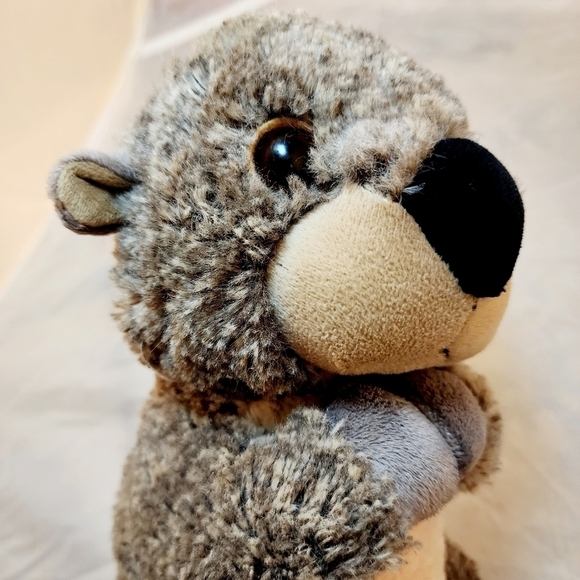 Hug Fun Otter Plush Stuffed Animal 12" Grey Brown Connected Paws Realistic EUC - Picture 6 of 10